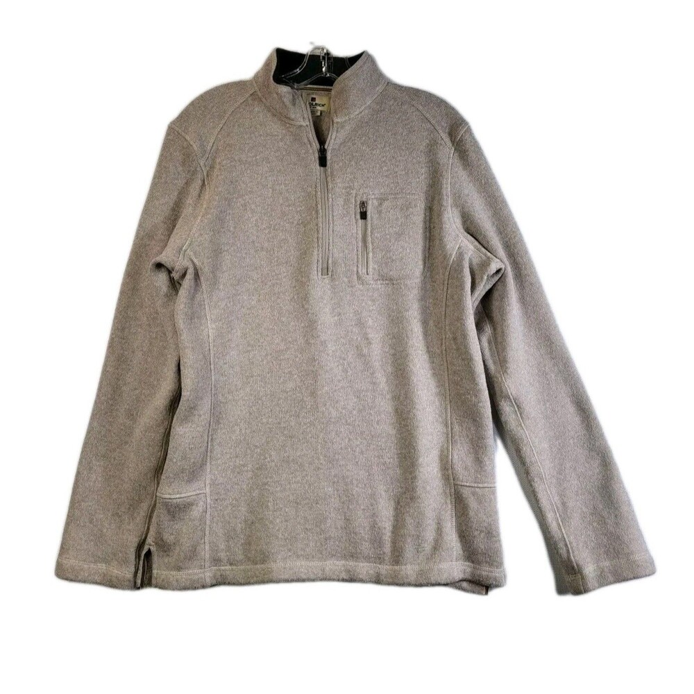 Woolrich Men's Sweater Size Medium Qtr 1/4 Zip Pullover Tan Beige Cream Jacket